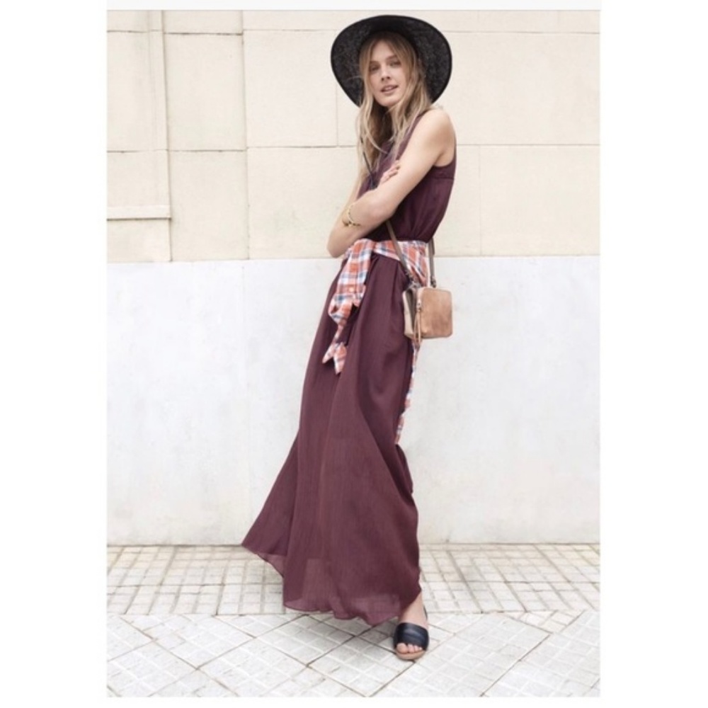 NWOT Madewell shirred silk-blend maxi dress - Picture 4 of 8